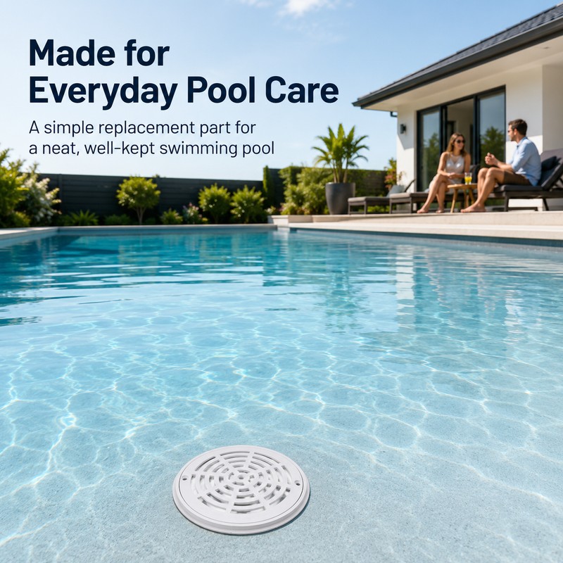 8-Inch Pool Main Drain Cover for In-Ground Pools – ABS
