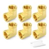 GORAGUCHI 6PCS 1/8" Npt Female, 90 Degree Brass Pipe Fittings