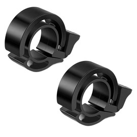 2 PCS Bike Bell Bicycle Bells Aluminium Alloy Super Loud Invisible Bicycle Horn Invisible Road Mountain Universal Fits 2.2cm/0.87in Handlebars with Loud Crisp Clear Sound for Adults Children (Black)