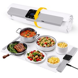 NAZAH Food Warming Mat for Food – This Food Warmer Has 5 Temperature Settings, Versatile Food Warming Trays for Buffets Party and Daily Use. Fast and Even Heating Electric Warming Tray.