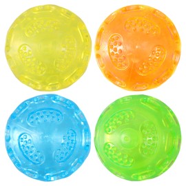 Lunaanda 4 Pack Squeaky Dogs Toy Balls,Fetch Spike Ball,Interactive Dog Ball,BPA Free,Bouncing Ball Toy,Balls Toys For Small Dogs,For Pet Small Dogs Puppy,Assorted Colors