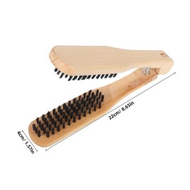 Healeved Shaped Wooden Hair Straightening Comb Static Bristle Brush for Gentle Frizz Styling and Rapid Blow Dry Straightening Essential Hair Tool for Women