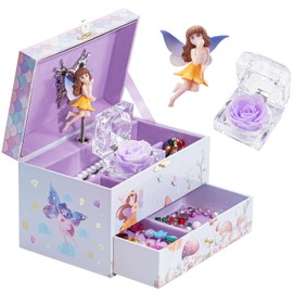 ProCase Children's Jewelry Box, Kids Jewelry Organizer with Unicorn for Little Girls, Jewelry Case Gift for Toddler Age 2 3 4 5 6 7 8 -Waltz