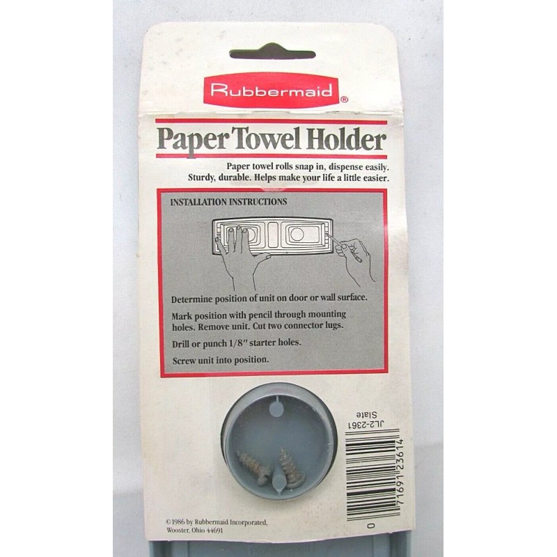 Rubbermaid Rare Vintage Rubbermaid Wall Mount Paper Towel Holder Slate