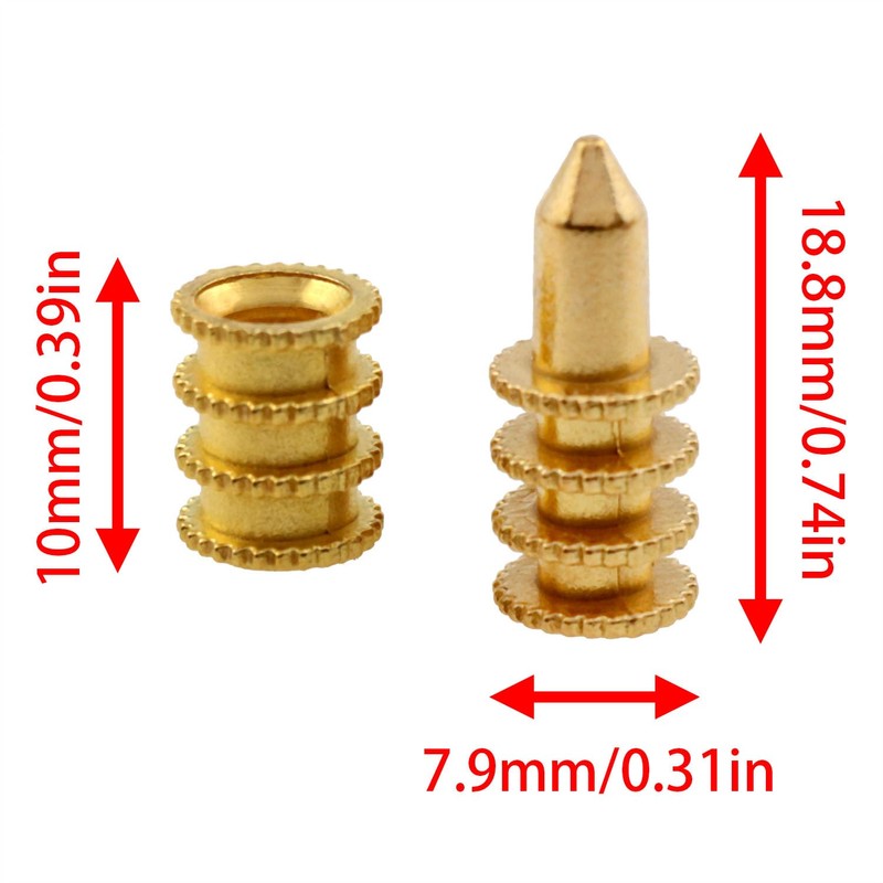 Dsjnf Brass Table Leaf Screw Pin Table Bolt Sleeve Connectors