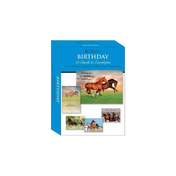 CPG Card-Boxed-Shared Blessings-Birthday Wild Horses (Box of 12)
