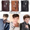 Cartera para Hombre con Bloqueo Rfid, Billeteras de Piel Con