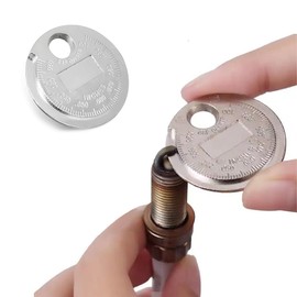 Tioollev Spark Plug Measuring Tool, Zinc Alloy Measuring Wire Spark Plug Gap Gauge Tool Scaled from 0.020" to 0.100", Portable Spark Plug Adjustment Tool, Gap Measuring Tool Car Accessories (1PCS)