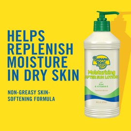 Banana Boat Moisturizing After Sun Lotion with Aloe and Vitamin E, Reef Friendly, 16oz.