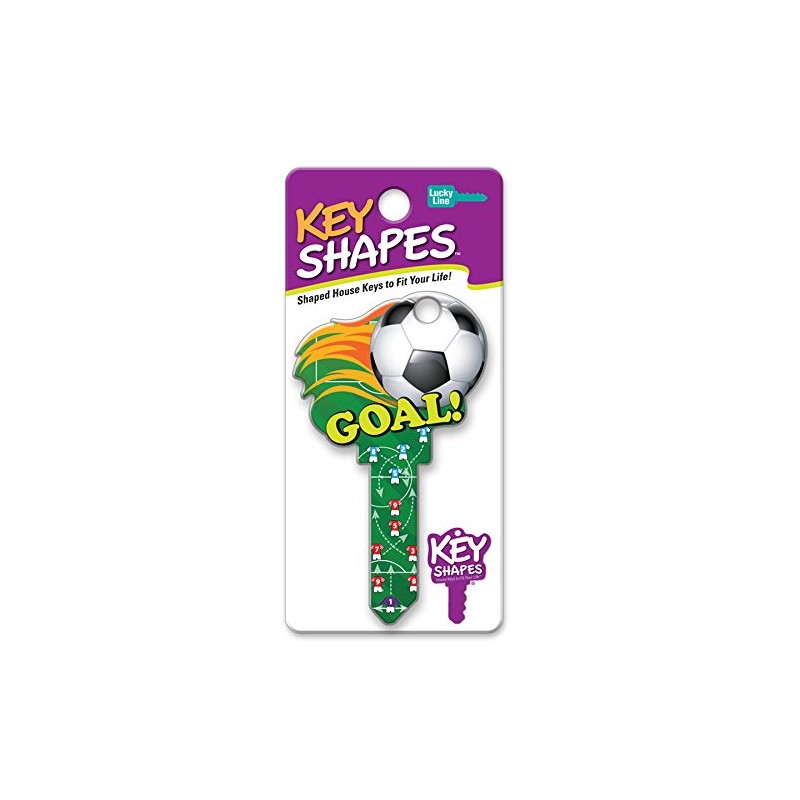 Lucky Line Key Shapes, Soccer, House Key Blank, KW1/11, 1
