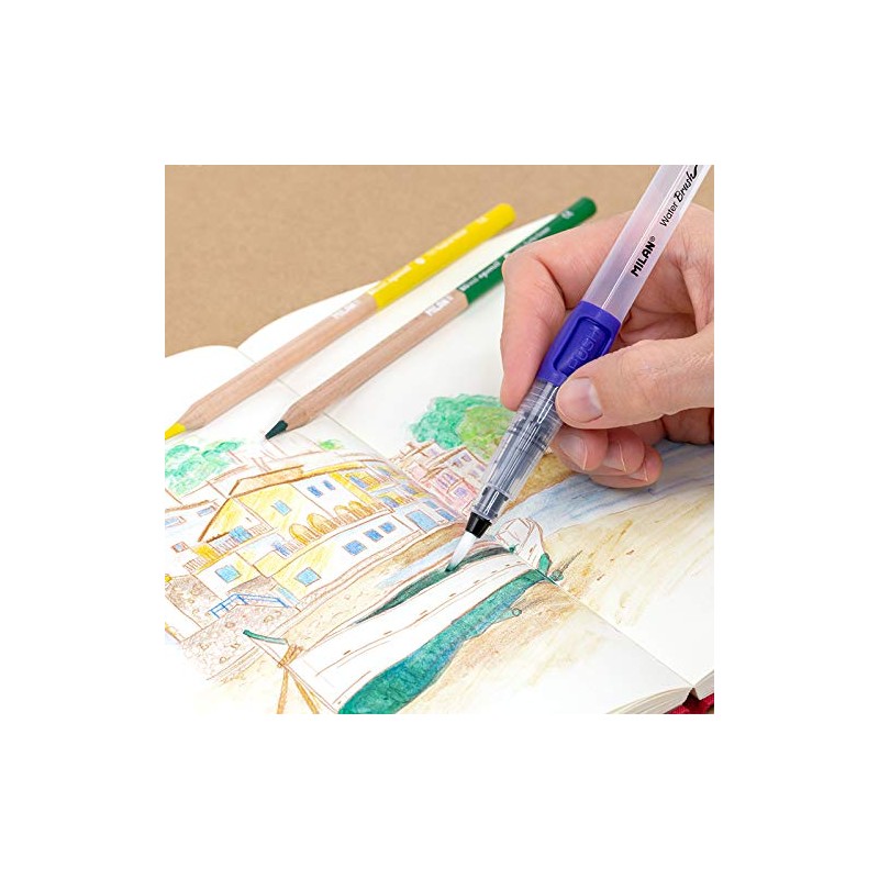 Milan Water Brush BWM10351 Penna ricaricabile, 4 mm, Bianco