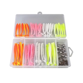 yufana 61-Piece Fishing Lure Set, Fishing Accessories with Storage Box, Fishing Accessories Fishing Lure Set, Suitable for Saltwater, Freshwater and for Trout Bass, Carp, Pike and Zander