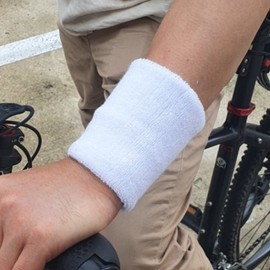 (White) Tennis sweat-absorbing wristband wrist towel / (화이트) 테니스 땀흡수 손목땀밴드 아대 손목수건 타월