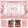 Rose Gold 65th Birthday Decorations, 65th Birthday Guest Book Alternative, 65th Birthday Party Decorations, 65th Birthday Party Supplies, 65 Year Old Birthday Gifts for Women