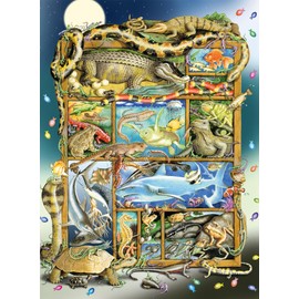 Ravensburger 12000866 Children's Puzzle-12000866 Reptiles on the Shelf, 200 Pieces, XXL Puzzle for Children from 8 Years