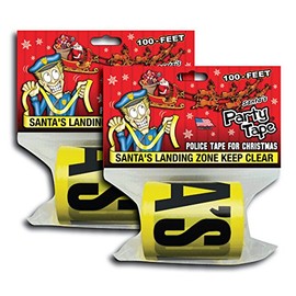 Party Tape Santa's 2-Pack - Santa's Landing Zone Keep Clear - 100 Feet!