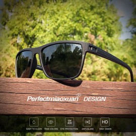 Perfectmiaoxuan Polarized sunglasses for men/women; Vintage/classic/elegant light frame; HD pilot lenses; Golf/driving/fishing/travel Eyewear