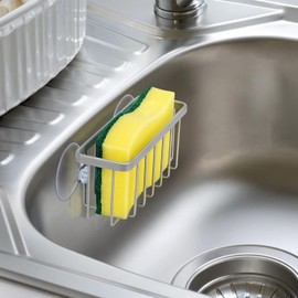 U Chef Soporte para Esponja de Fregadero de Cocina con Ventosa, Porta Esponja para Fregadero de Acero, Organizador de Fregadero de Cocina, Organizador de Esponja de Platos, Soporte para Estropajo