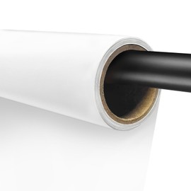 Emart White Paper Backdrops for Photoshoot, Photography Matte Seamless Roll Background 53" x 16" Long for Food, Product, Portrait Photo Shoot