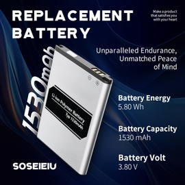 Soseieiu BP1578 Battery,(2025 New Upgraded) 1530mAh Battery for Verizon Kazuna eTalk 4G LTE/Verizon Kazuna eTalk 4G KAZ-F019PP BP1578