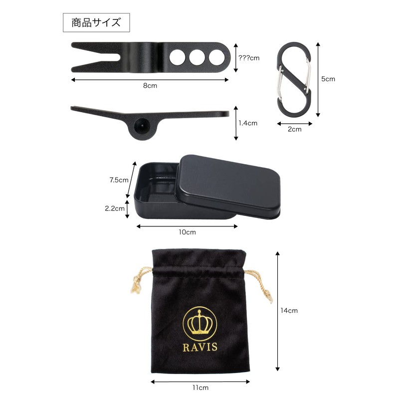 RAVIS Green Fork Stylish Golf Round Equipment Artisan Divot Tool