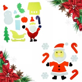 Jands Pegatinas De Gel Navideñas 18 Cm Adornos Navideños 2pz