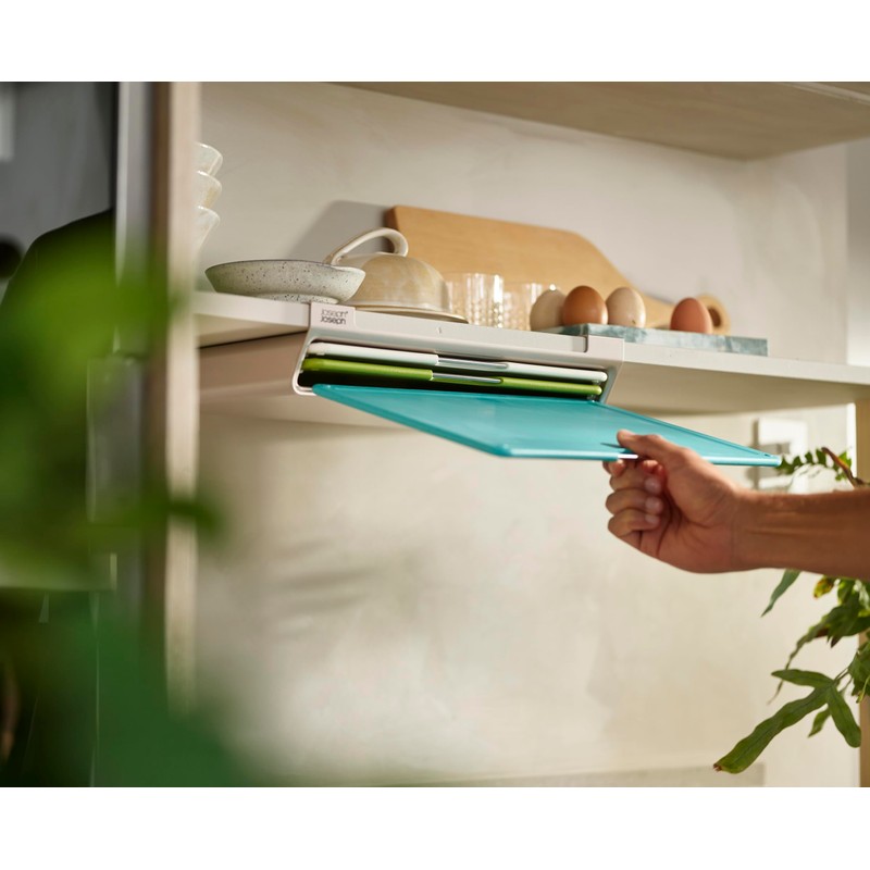 Joseph Joseph Folio Slim 3-piece Under-shelf Kitchen Cutting Board Set,