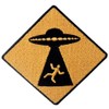 ZEGIN Caution UFO Appears Embroidered Badge Patch Iron or Sew