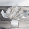 YINRON White Marble Gold Veins Round Tablecloth Fashion Marbling Artificial