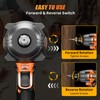Cordless Impact Wrench, 900Ft-lbs (1200N.m) 1/2" Brushless Impact Gun, 21V