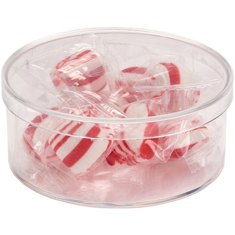 Pioneer Plastics 015C Clear Small Round Plastic Container, 3.3125" W