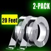 Unbranded 2 ROLLS 20'x1"x.5mm NANO TAPE Double Sided Removable Mounting