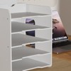 Office File Paper Organizer 7 Tiers for Desk Desktop,White File