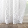 No. 918 Tina Geometric Clipped Semi-Sheer Rod Pocket Curtain Panel,