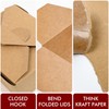 EcoDispose Kraft Paper Fold To Go Containers, Microwaveable Leak and
