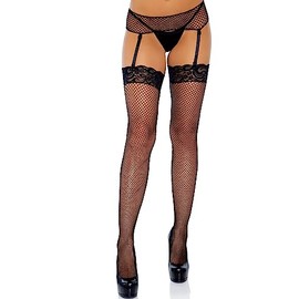 Leg Avenue Netzstrümpfe mit Spitze O/S, 1 Stück