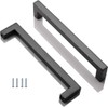 ANSIEDIO 2 Pack Black Stainless Steel Cupboard Handles - 160mm
