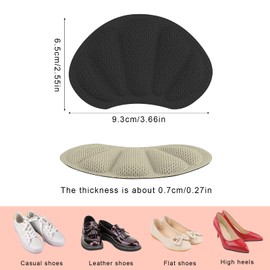 2 Paar Fersenschutz, Gemütlich Fersenpolster Leder Ferse Schuheinlagen Fersenpolster Selbstklebend Fersenhalter Fersengriffe Schuhpolster für Die Meisten Damen Men Schuhe (Aprikose, Schwarz)