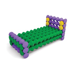 POPULAR PLAYTHINGS Jumbo Playstix Set Construction Toy Building Blocks 80 Piece Kit, Multicolor (90020)