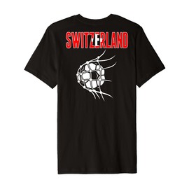 Switzerland Soccer Ball In Net - Support Swiss Football Team Premium T-Shirt