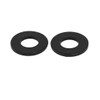 Sourcingmap M4 x 9mm x 0.8mm Black Zinc Plated Flat