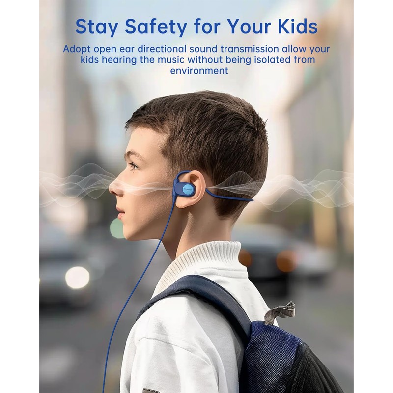 Mehomeli Kids Headphones, Wired Air Conduction Open Ear Headphones, 85dB
