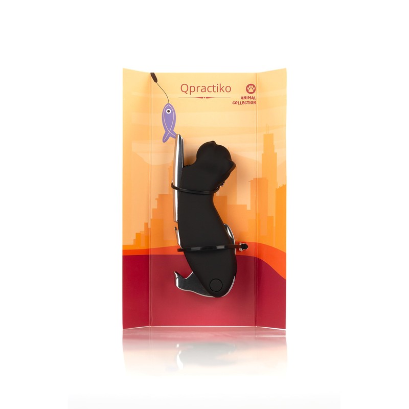 Qpractiko Polished Stainless Steel Corkscrew with Non-Stick Teflon Coating, Two