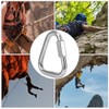 Outdoor Stainless Steel Triangle Shape Screw Lock Carabiner Mounteering Safety