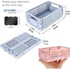 Pack of 6 Folding Boxes, Small Plastic, Mini Baskets, Plastic