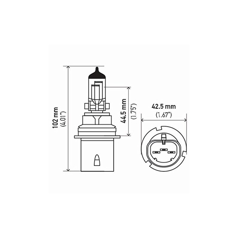 HELLA 9004LL Long Life Bulb, 12V, 65/455W