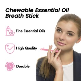 Chewable Essential Oil Breath Stick, Chewable Breather Sticks, Portable Breath Silicone Freshener sticks