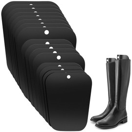 FoldTier 16 Pcs (8 Pairs) Boot Shapers Form Inserts Shoe Form Holder Boot Insert Tall Support for Women Men, 12'', 14'', 16'' (Black)