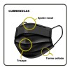 Cubrebocas Tricapa Termosellado Plisado Negro 1000 Piezas