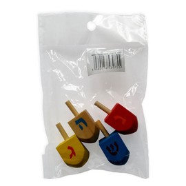 Cazenove 4 Coloured Wooden Hanukkah Dreidels